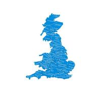 Jakar Tracermap Of England, Scotland & Wales - Assorted Colours, Educational Wall Chart (7701)