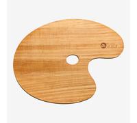 Jakar : Varnished Oval Walnut Palette : 30x40cm