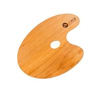 Jakar Varnished Walnut & Poplar Laminate Oval Palette - Medium 25 X 35Cm Flat With Thumb Hole (6635)