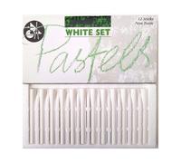 Jakar White Pastel Set Of 12 Sticks - Non-Toxic, Blendable Hard Soft Pastels For Art & Craft (7626)