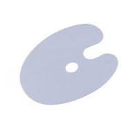 Jakar White Plastic Flat Kidney-Shaped Palette - 33 X 25Cm (6617) With Thumb Hole For Easy Mixing