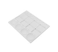 Jakar White Plastic Rectangular Palette - 33 X 25 X 1Cm (6609) With 20 Wells For Paint Mixing