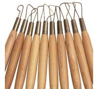 Jakar Wooden Modelling Tools Set - 6.5" (15Cm), 10 Assorted Shapes With Double Stainless Steel Wire Tips (9014)