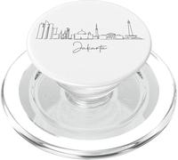 Jakarta City Line: Minimalist Urban Skyline Lineart PopSockets PopGrip for MagSafe