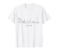 Jakarta City Line: Minimalist Urban Skyline Lineart T-Shirt