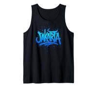 Jakarta Graffiti Spray Typography Street Art Design Tank Top