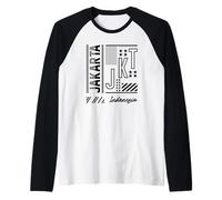 Jakarta Indonesia Famous Indonesian Capital City Asian City Raglan Baseball Tee