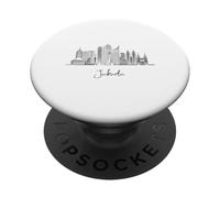 Jakarta Java Skyline Asia Travel Souvenirs Black Cityscape PopSockets Adhesive PopGrip