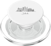 Jakarta Java Skyline Asia Travel Souvenirs Black Cityscape PopSockets PopGrip for MagSafe