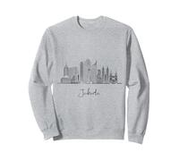 Jakarta Java Skyline Asia Travel Souvenirs Black Cityscape Sweatshirt