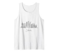 Jakarta Java Skyline Asia Travel Souvenirs Black Cityscape Tank Top