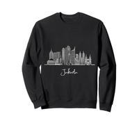 Jakarta Java Skyline Asia Travel Souvenirs White Cityscape Sweatshirt