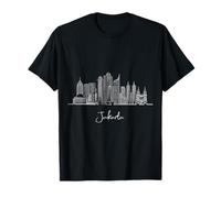Jakarta Java Skyline Asia Travel Souvenirs White Cityscape T-Shirt