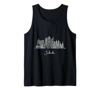 Jakarta Java Skyline Asia Travel Souvenirs White Cityscape Tank Top