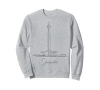 Jakarta Lineart: Minimalist Cityscape Design Sweatshirt