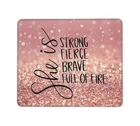 Jakayla Cute Mouse Pad with Non Slip Rubber Base, Mousepad with Stitched Edge, Waterproof Cute Gaming Mouse Pad for Computer Home Office Gaming Working 9.5" x7.9" -She is Strong Women Power 163B