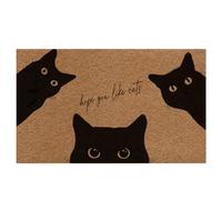Jakayla Funny Black Cat Door Mat Cute Welcome Mat Hope You Like Cats Doormat Funny Welcome Mats for Front Door Outside Entrance Cat Decor