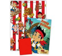 Jake And The Never Land Pirates Birthday Gift Wrap Sheets Set Multicoloured (One Size)