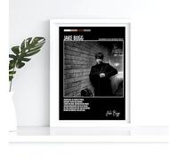 Jake Bugg - Black Tracklist Lyrics Quotes Tour Retro Album A4 A3 Music Wall Art Print Unframed Poster Concert Festival Glossy Artwork Unique Home Décor Gift Bedroom (A4)