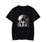 Jake Bugg Merch Logo T-Shirt for Men and Women Stylish Short-Sleeved Crew Neck Top (Black,XXS)