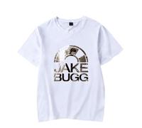 Jake Bugg Merch Logo T-Shirt for Men and Women Stylish Short-Sleeved Crew Neck Top (White,S)