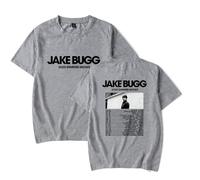 Jake Bugg Merchandise 2025 Summer Tour T-Shirt Unisex Stylish Crew Neck Short Sleeve Top (Grey,4XL)