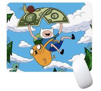 Jake Dog Finn Princess Bubblegum Come Along with Me Adventure Time Cartoon Animated TV Show Non-Slip Mousepad Gaming Computer Mouse Pad Gaming Laptop Mouse Pad with Stitched Edge 7.1 x 8.7 inches