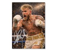 Jake Paul Art Styled Signed Poster Print - Limited Edition Autograph Fan Gift, Collectible Boxing Memorabilia Wall Art Merchandise (A4 Unframed)