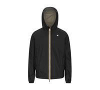 K-Way - Reversible waterproof and breathable windbreaker jacket - Jake Plus.2 Double Black Pure Green Lichen for Men in Nylon - Size M Black M