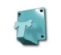 Jake’s Farm Yard Wall Mounted Dog Lead Hitch - Baby Blue Finish - Heavy-Duty Quick Tether Hook - Bone Design - 2.5mm Thick Galvanised Steel - Indoor or Outdoor Use - Keeps Dogs Secure - UK Made