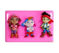 Jake & The Neverland Pirates Silicone Mould Mold for Cake Decorating Cake Cupcake Toppers Icing Sugarcraft Tool by Fairie Blessings