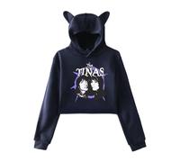 Jake Webber Merch The Tinas Hoodies Sweatshirts for Girls Cat Ear Crop Top Hoodie Youth (Navy,XS)