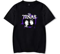 Jake Webber Merch The Tinas Shirt Collection Unisex Fashion Hip-Hop Round Neck Short Sleeve T-Shirt (Black,M)