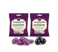 Jakemans Blackcurrant Hard Sweets 2 x 73g - Traditional Boiled Candy with Natural Flavour - Vegetarian, No Artificial Colours or Flavours