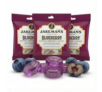 Jakemans Blueberry Boiled Sweets 3 x 73g - Classic Hard Candy with Natural Flavour - Vegetarian, No Artificial Colours or Flavours