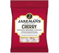 Jakemans Cherry 160g - Pack of 10 - Soothing Menthol Lozenges - Suitable For Vegetarians, Red