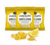 Jakemans Honey & Lemon Boiled Sweets 3 x 73g - Classic British Hard Candy with Natural Honey and Lemon Flavour - Vegetarian Friendly, No Artificial Colours or Flavours