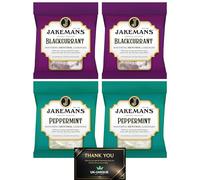 Jakemans Menthol Cough Drops | Soothing Herbal Lozenges for Cough Relief, Sore Throat, Congestion | Natural Vapour Action Hard Candy (4 Pack) (Blackcurrant & Peppermint)