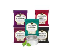 Jakemans Menthol Lozenges Bundle, 5 Flavours with Storage Tin, 365g Total, Natural Ingredients, Soothing Throat Sweets