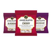 Jakemans Soothing Menthol Lozenges Cough Drops - Blueberry, Cherry & Blackcurrant Flavours - Refreshing Cough Sweets for Dry Cough and Irritated Throat & Chest - Fruit Menthol Drops Variety Pack
