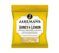 Jakemans Soothing Menthol Lozenges Honey & Lemon 73g x 1, Throat Irritation Relief, Fresh Breath Citrus Sweets, Cooling Comfort, Natural Flavour with Welari Thank You Card | (1 Pack)