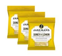 Jakemans Soothing Menthol Lozenges Honey & Lemon 73g x 3, Throat Irritation Relief, Fresh Breath Citrus Sweets, Cooling Comfort, Natural Flavour with Welari Thank You Card | (3 Pack)