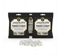 Jakemans Throat & Chest Lozenges 3 × 73g - Natural Soothing Boiled Candy - Vegetarian, No Artificial Colours or Flavours