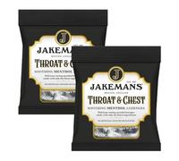 Jakemans Throat & Chest Menthol Lozenges 73g x 2 - Soothing Relief, Cooling Comfort, Fresh Breath Sweets, Natural Flavour with Welari Thank You Card | (2 Pack)