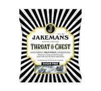 Jakemans Throat & Chest Menthol Lozenges Sugar-Free 50g x 1 - Soothing Relief, Cooling Comfort, Fresh Breath Sweets, Natural Flavour with Welari Thank You Card | (1 Pack)