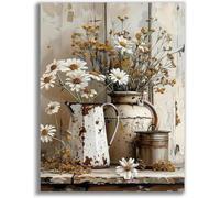 Jakener Cross Stitch Kits for Adults Beginners, Retro Flower Stamped Embroidery Kits for Adults, 11CT Counted Embroidery Needlepoint Kits Fun DIY Crafts Home Decor 12x16 Inch