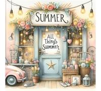 Jakener Diamond Art Kits Adults, 5D Summer Store Diamond Painting Kit for Adults, Fun DIY Full Round Drill Crystal Gem Art Craft, Adults Paint by Diamonds Dots Home Wall Decor 14x14 Inch