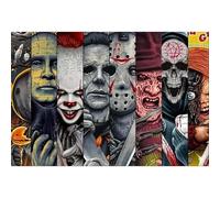 Jakener Horror Diamond Art Kits for Adults Beginners,Halloween Diamond Painting Kits for Adults,5D Full Drill DIY Diamond Dot Gem Art Kit Wall Home Decor Arts Craft 16x12 inch