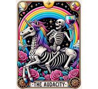 Jakener Tarot Diamond Art Kits Adults, 5D Skull Diamond Painting Kit for Adults, Fun DIY Full Round Drill Crystal Gem Art Craft, Adults Paint by Diamonds Dots Home Wall Decor 12x16 Inch