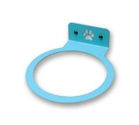 Jake's Farm Yard Baby Blue Wall Mounted Pet Bowl Holder - Anti-Spill Raised Dog or Cat Bowl Frame - Galvanised Steel - Fits 160mm Bowls - UK Made